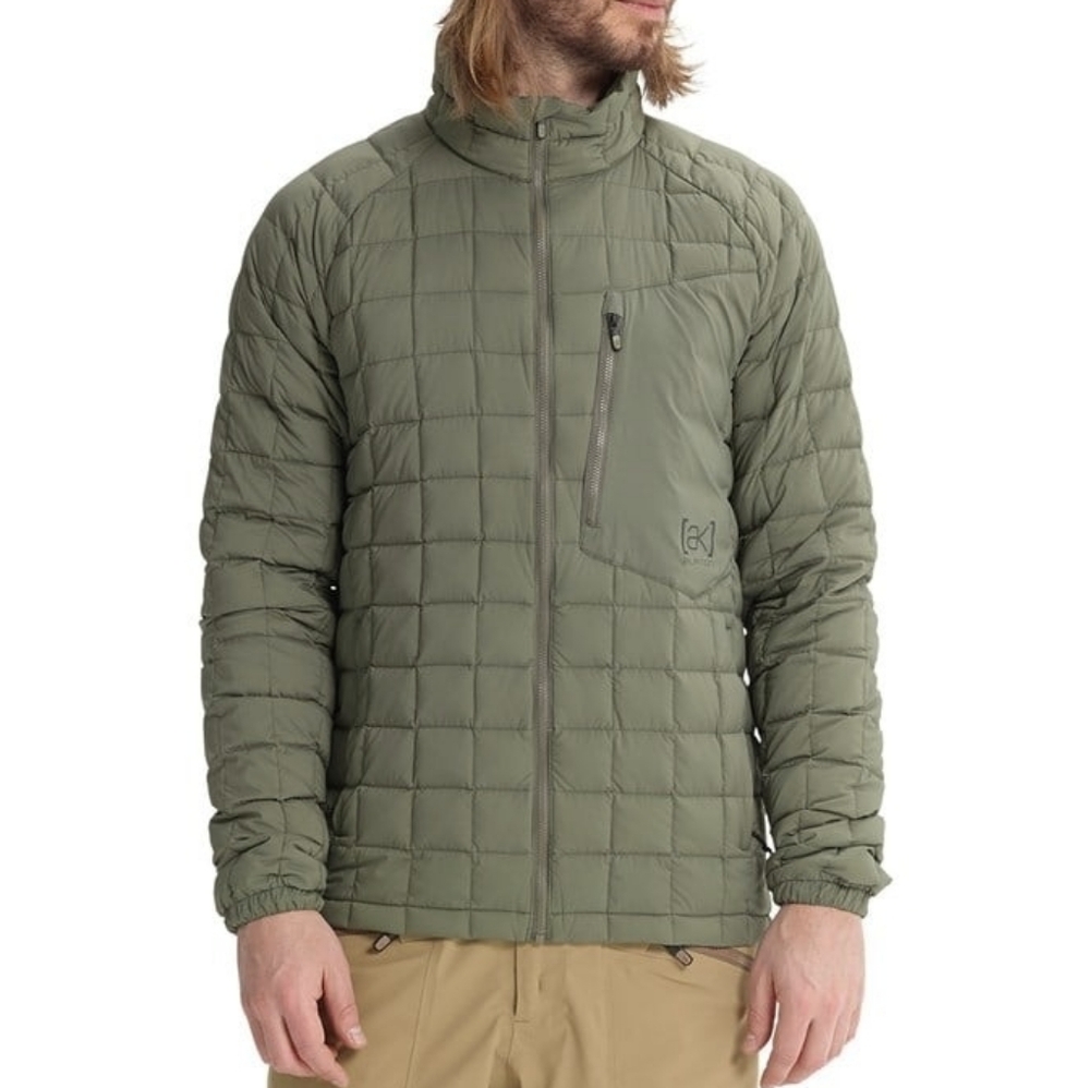 Burton [ak] BK Lite Quilted Down Insulator Jacket Size Large Green Puffer
